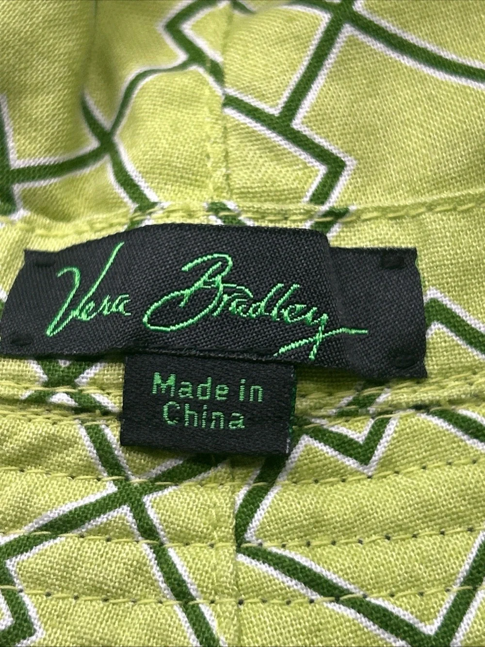 Vera Bradley - Floral Reversible Green Quilted Bucket Hat